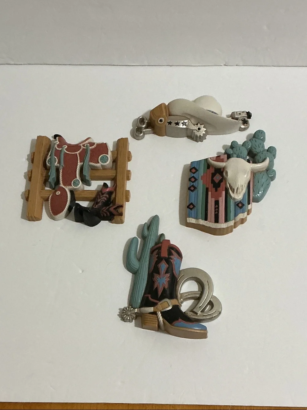Southwestern Decorative Magnet Set in Teal, Tan, Rust, Cream
